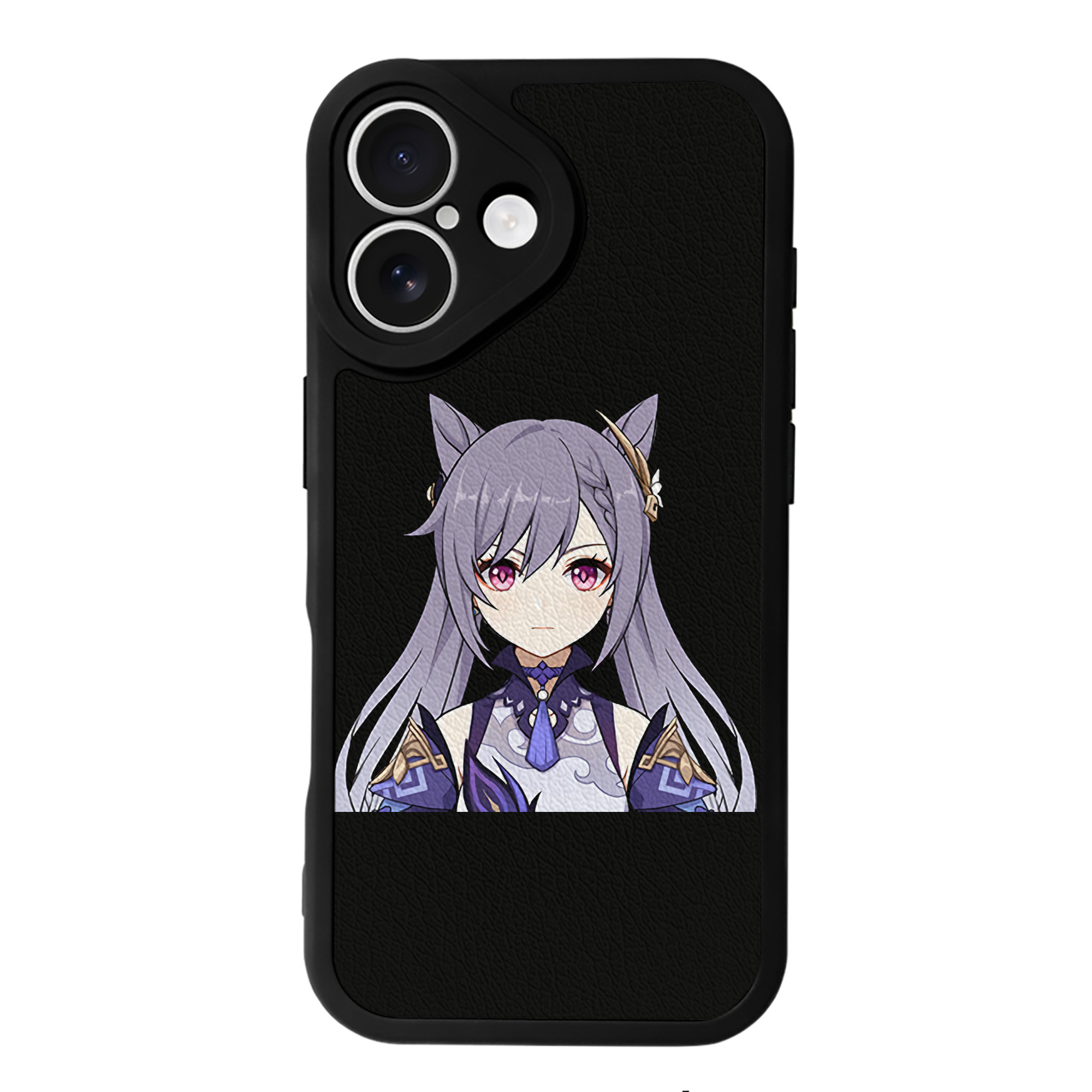 げんし神 刻晴 こくせい genshin Kokusei 【iPhone 16シリーズ対応】シリコンスマホケース（レザー調） 材質：シリコン